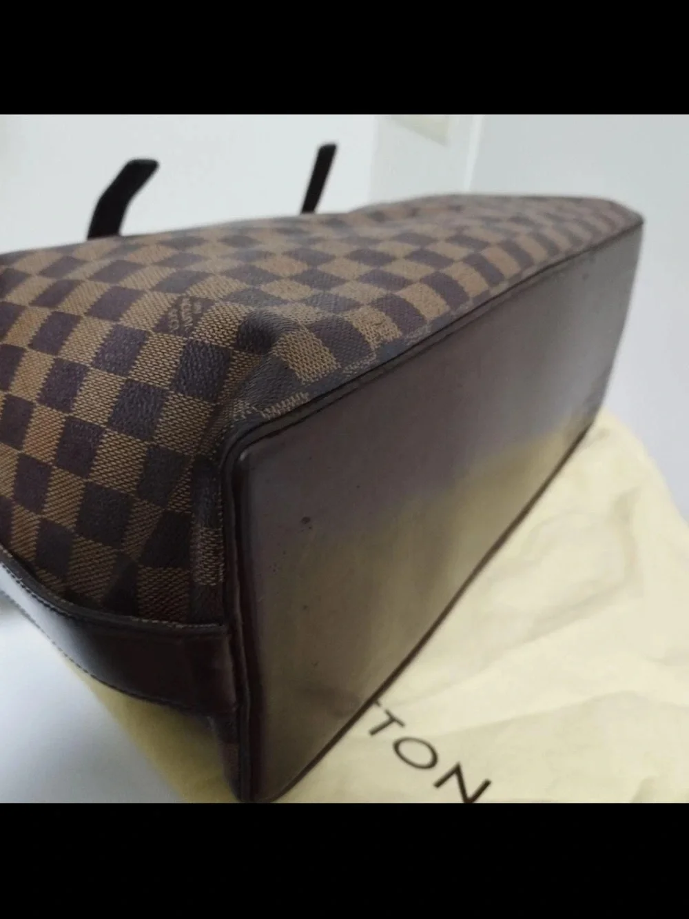 Louis Vuitton Brown Checkered Shoulder Tote